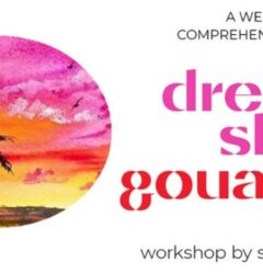 Dreamy Sky in Gouache Workshop