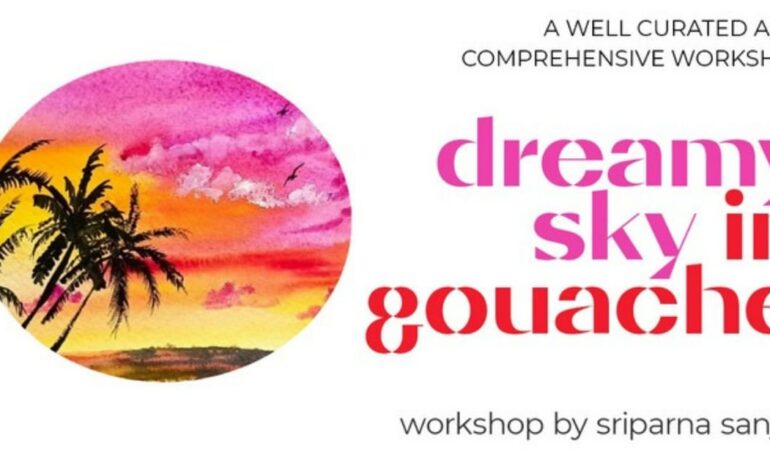 Dreamy Sky in Gouache Workshop