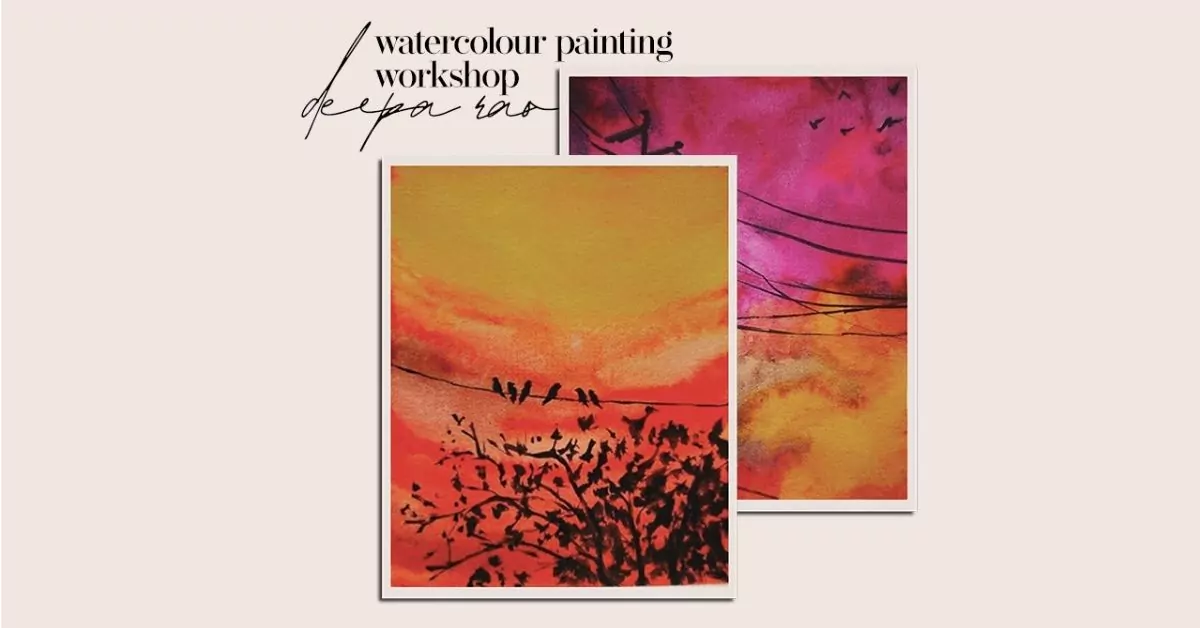 Watercolour Skies Silhouette Painting Workshop with Deepa Rao