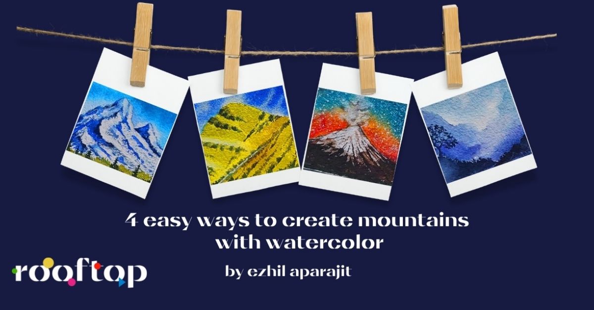 Watercolour mountains