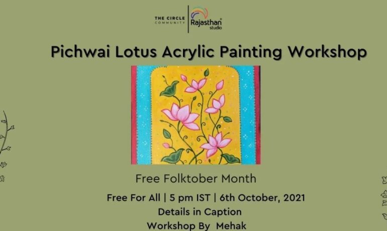 Pichwai lotus painting