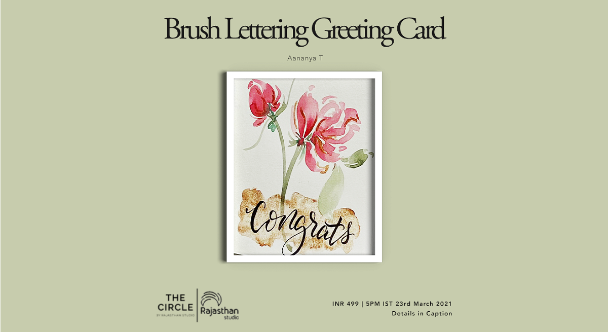 Brush Lettering Greeting Card With Aananya T.