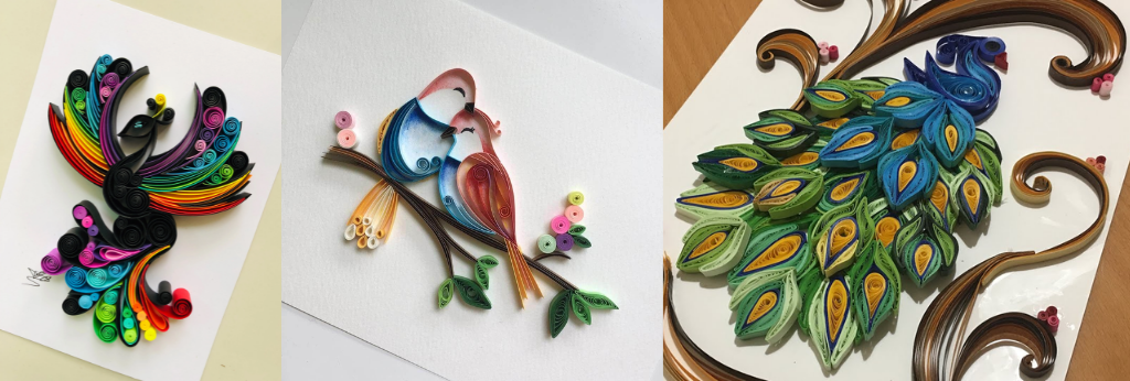 Quilling, a modern artform - Different bird designs