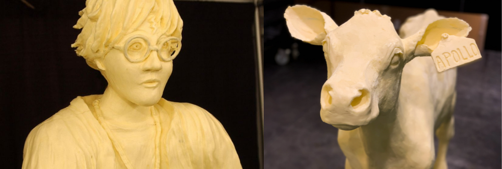 Butter Sculpture of Harry Potter and a cow