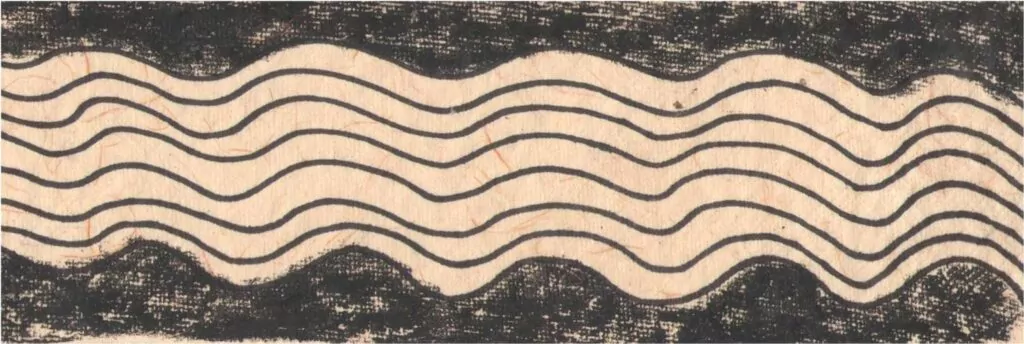 Wavy border design. Another common border style.