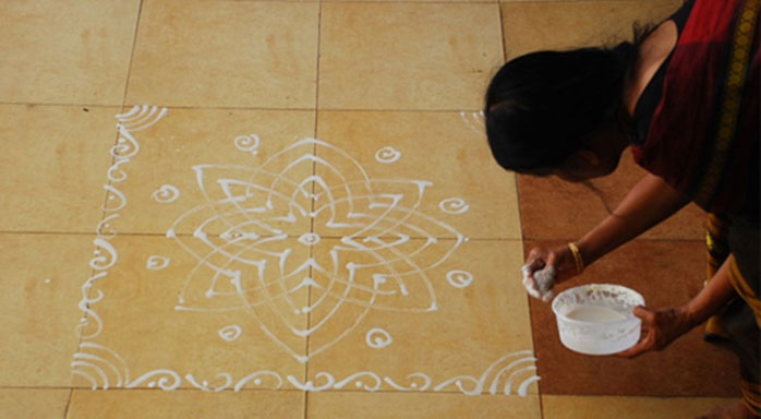 Indian floor art