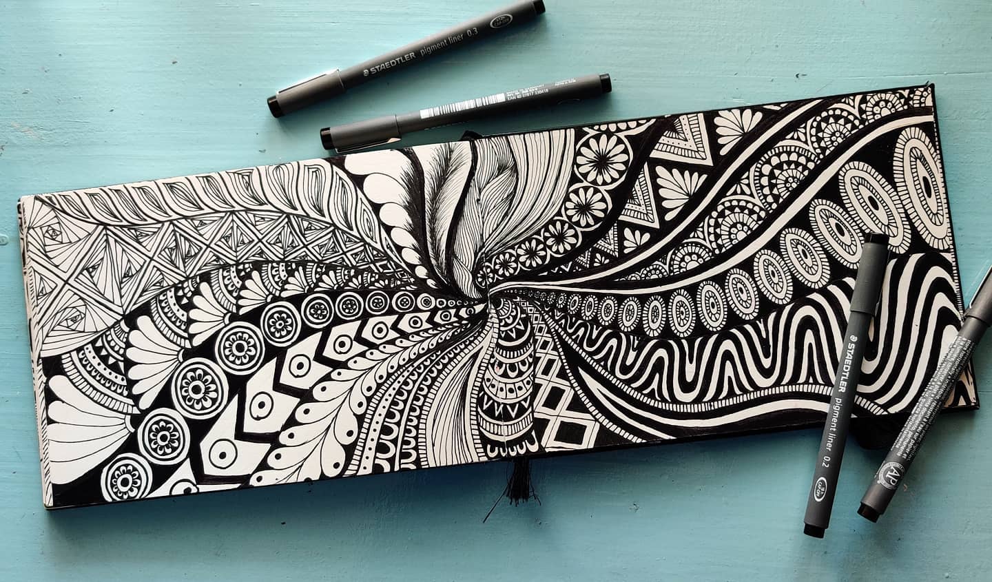 My first attempt at zen doodling : r/Zentangle