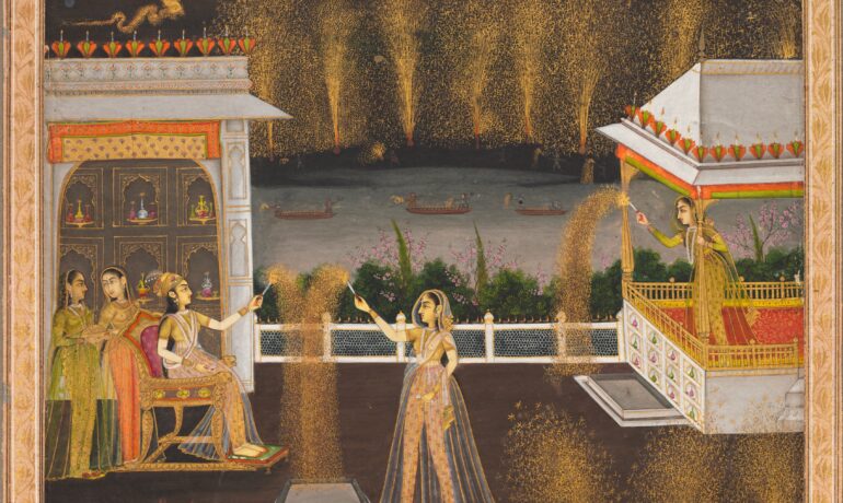 fireworks in Indian art