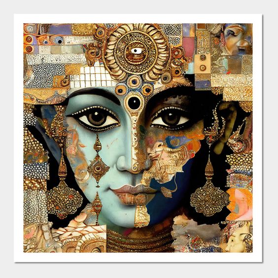 Depiction of Lord Krishna in Indian art - source - https://in.pinterest.com/pin/307159637105559752/